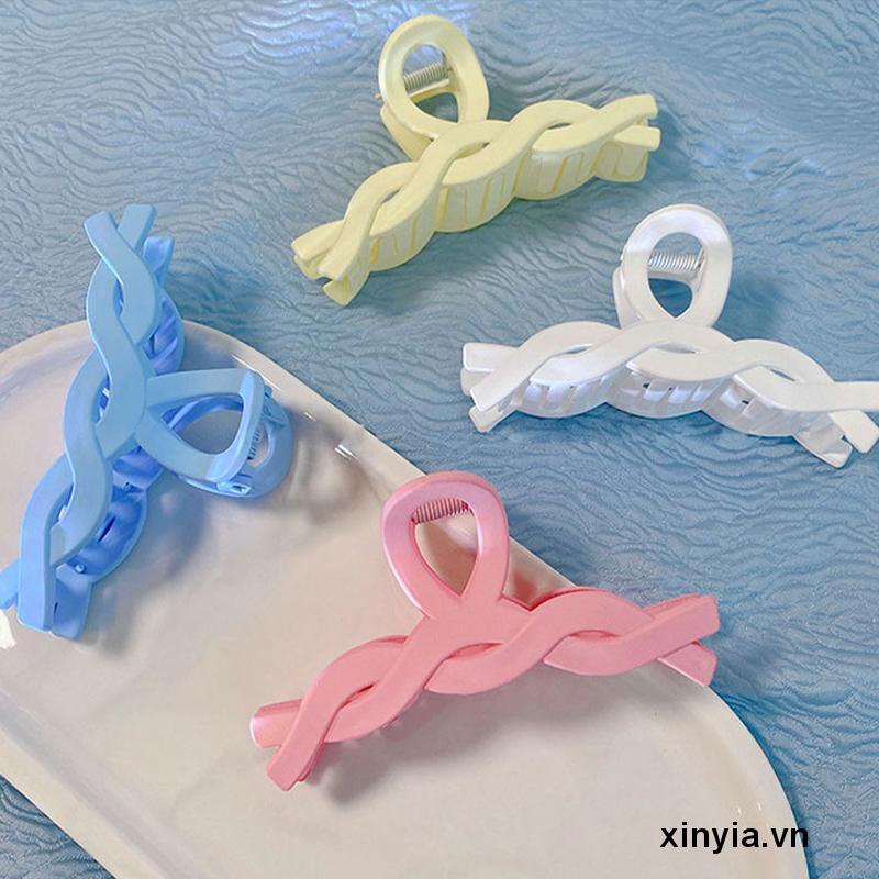 Kẹp tóc kiểu xoắn phong cách vintage hàn quốc nhiều màu