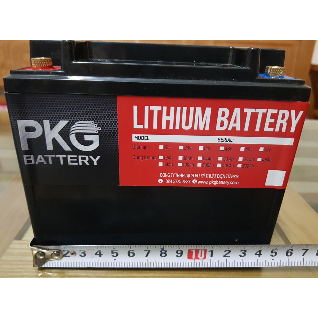 Pin lithium xe máy, moto PKL Siêu bền và an toàn 12V 16Ah