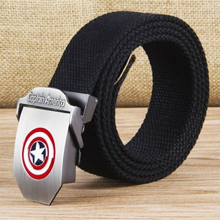 Thắt lưng Nam vải Canvas_Mặt Captain siêu bền, Thắt lưng lính vải dù Khóa luồn kẹp chắc chắn, tiện dụng