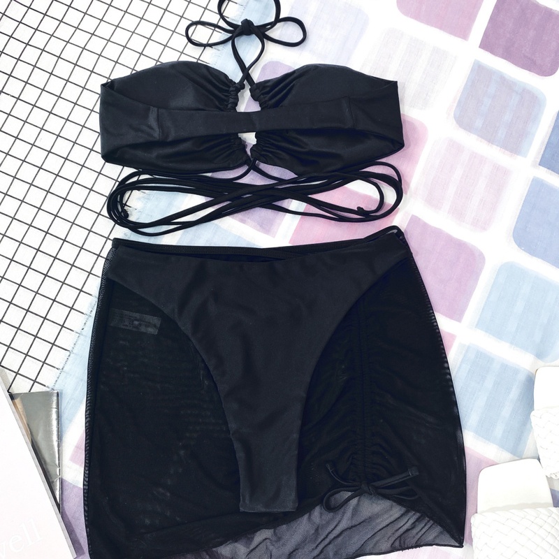 Bikini Cột Dây Lưng Thấp Mềm Mại Quyến Rũ Cho Nữ