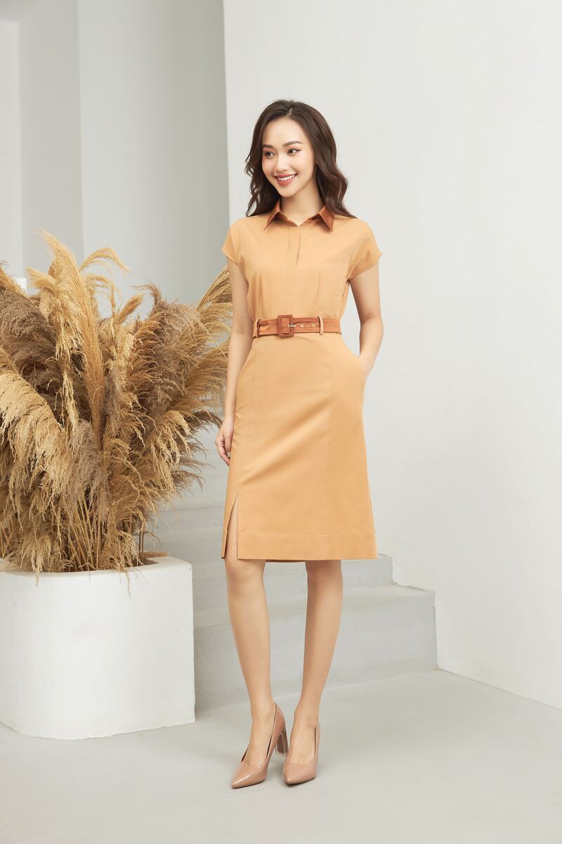 Váy sơ mi tay dơi phối đai eo GV004 - Genni | BigBuy360 - bigbuy360.vn