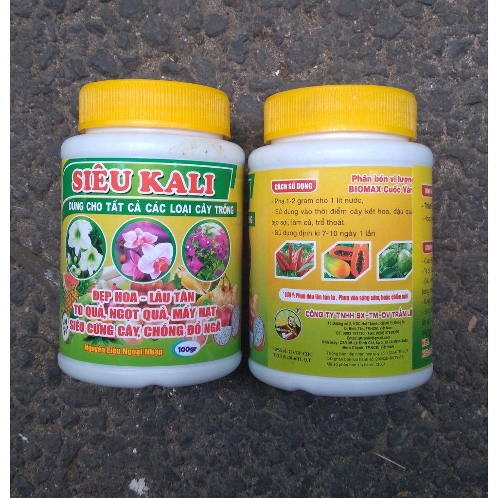 Phân bón siêu Kali 100g dùng cho hoa lan cây kiểng