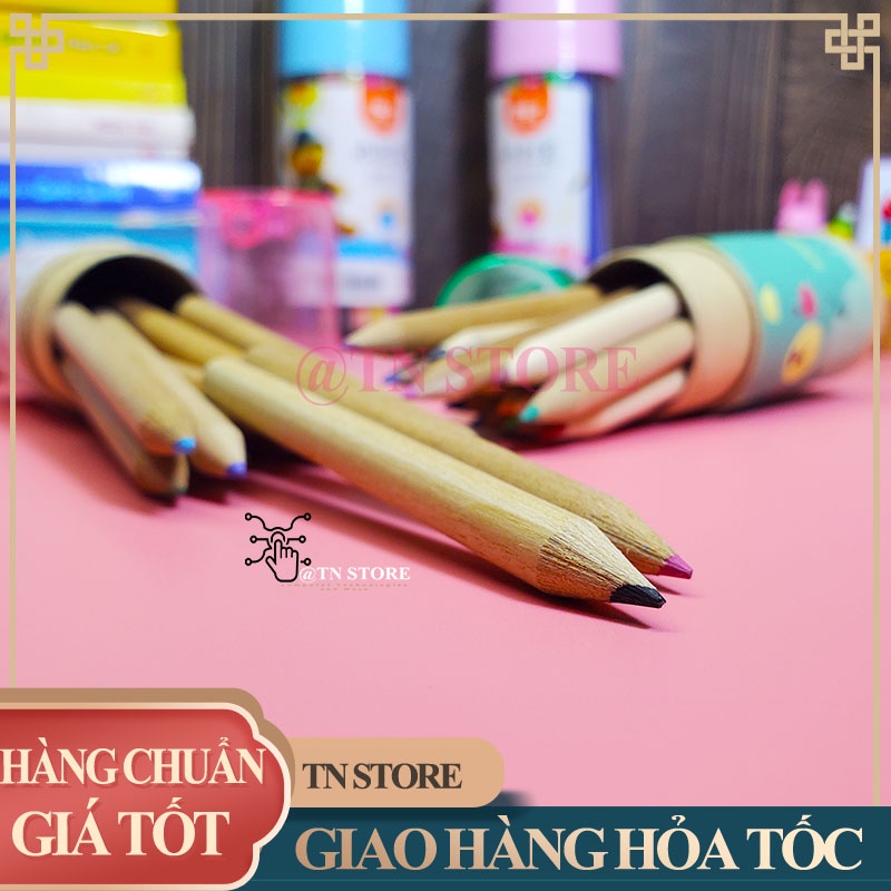 Bộ bút chì màu 12 cây dễ thương