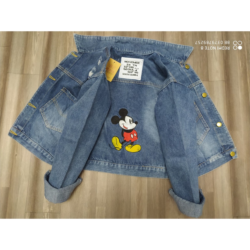 Áo khoác nữ chất jean cao cấp thời trang form dưới 58Kg chuột TT BB44