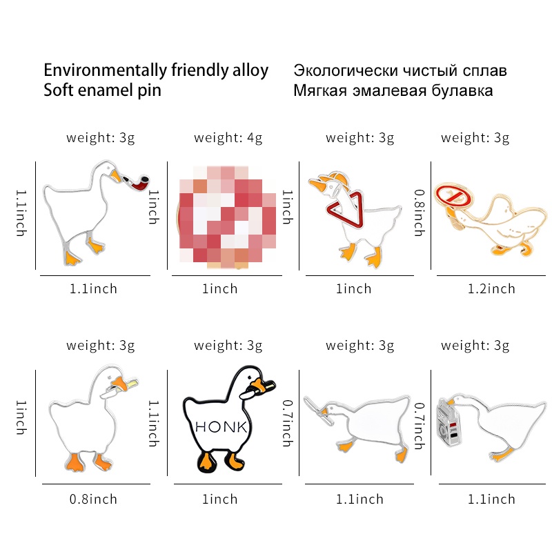 10 Ghim Cài Áo Hình Con Ngỗng Hoạt Hình Ngộ Nghĩnh