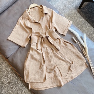 Set peplum sơ mi chiếc eo thắt nơ mix short 💕 có ảnh thật