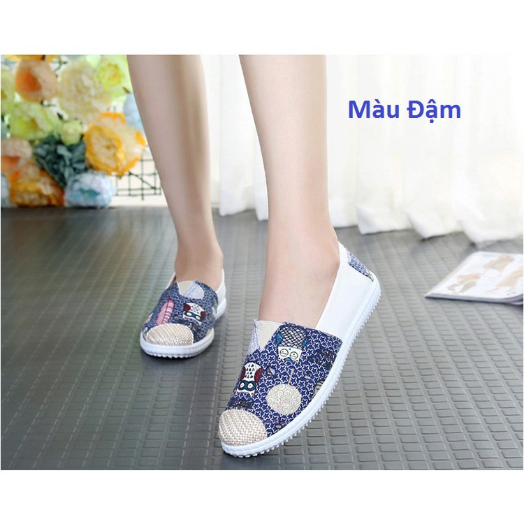 HỖ TRỢ SHIP - GIÀY LƯỜI SLIP ON VINTAGE ĐƠN GIẢN MÀU XÁM | BigBuy360 - bigbuy360.vn