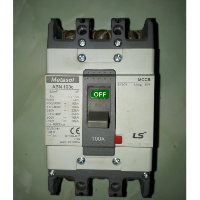 MCCB 3P 100A ( aptomat 3 pha 3 cực 100A) LS made in Korea