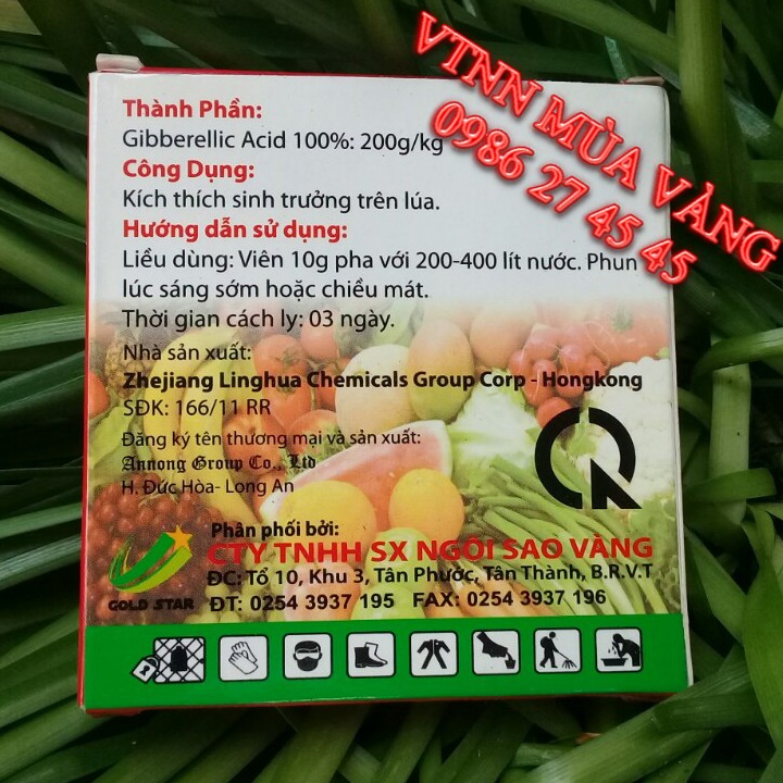 Phân bón lá cao cấp Ga3 200T dạng viên sủi 10 gram siêu lớn trái, bung đọt cực mạnh