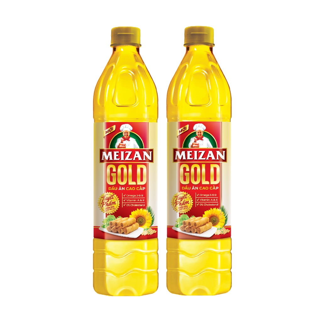 Combo 2 chai Dầu ăn Meizan Gold 1L