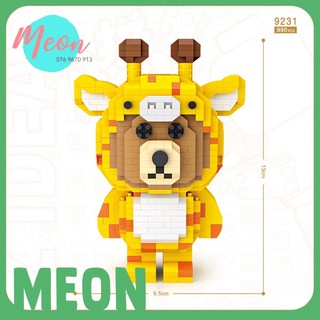 Xếp hình lego gấu Brown - Miniblock Line Friends - size L