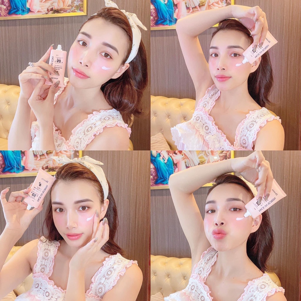 Kem chống nắng Hemia Hàn Quốc dành cho mặt - Dưỡng trắng, kiềm dầu, chống lão hóa bảo vệ da, make up nâng tone da | BigBuy360 - bigbuy360.vn