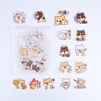 Bộ 39 Hình dán trang trí Nhóc Maruko, Cu Shin, Totoro, Chó con,...