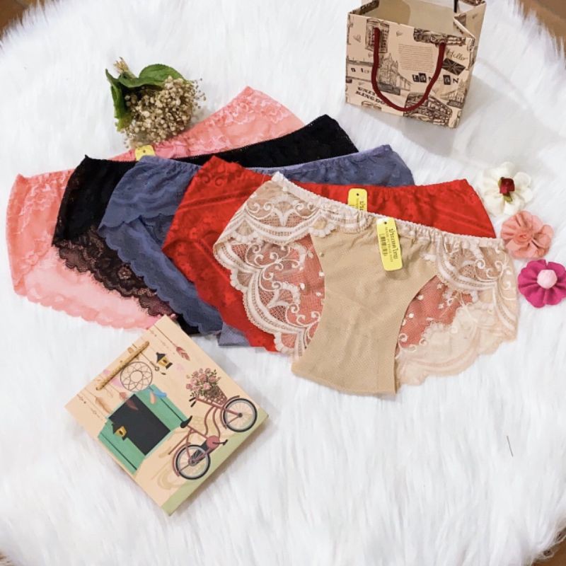 Quần ren phối thun