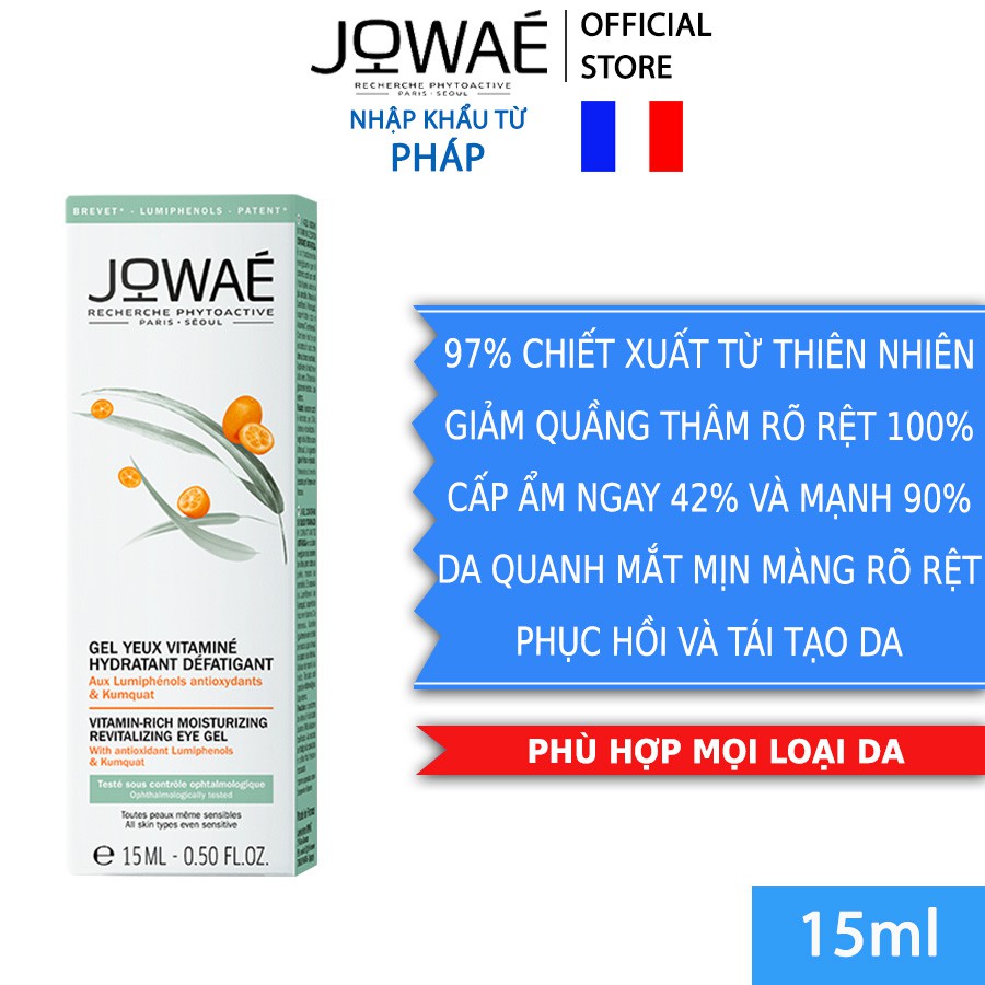 Tinh Chất Giảm Bọng Mắt Và Quầng Thâm JOWAE Gel Dưỡng Mắt Chống Nhăn Mắt - Mỹ Phẩm Thiên Nhiên Nhập Khẩu Pháp 15ml