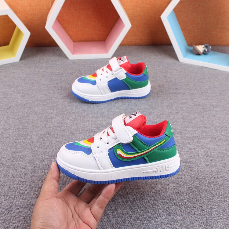 Giày thể thao cho bé trai, bé gái - Giày thể thao phối màu rainbow sặc sỡ thu hút mọi ánh nhìn có quai dán B26 B28