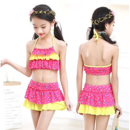 S9 Ảnh thật-Bộ bơi hai mảnh bồng bềnh cho bé gái. Hàng đặt trước 10 ngày. S9