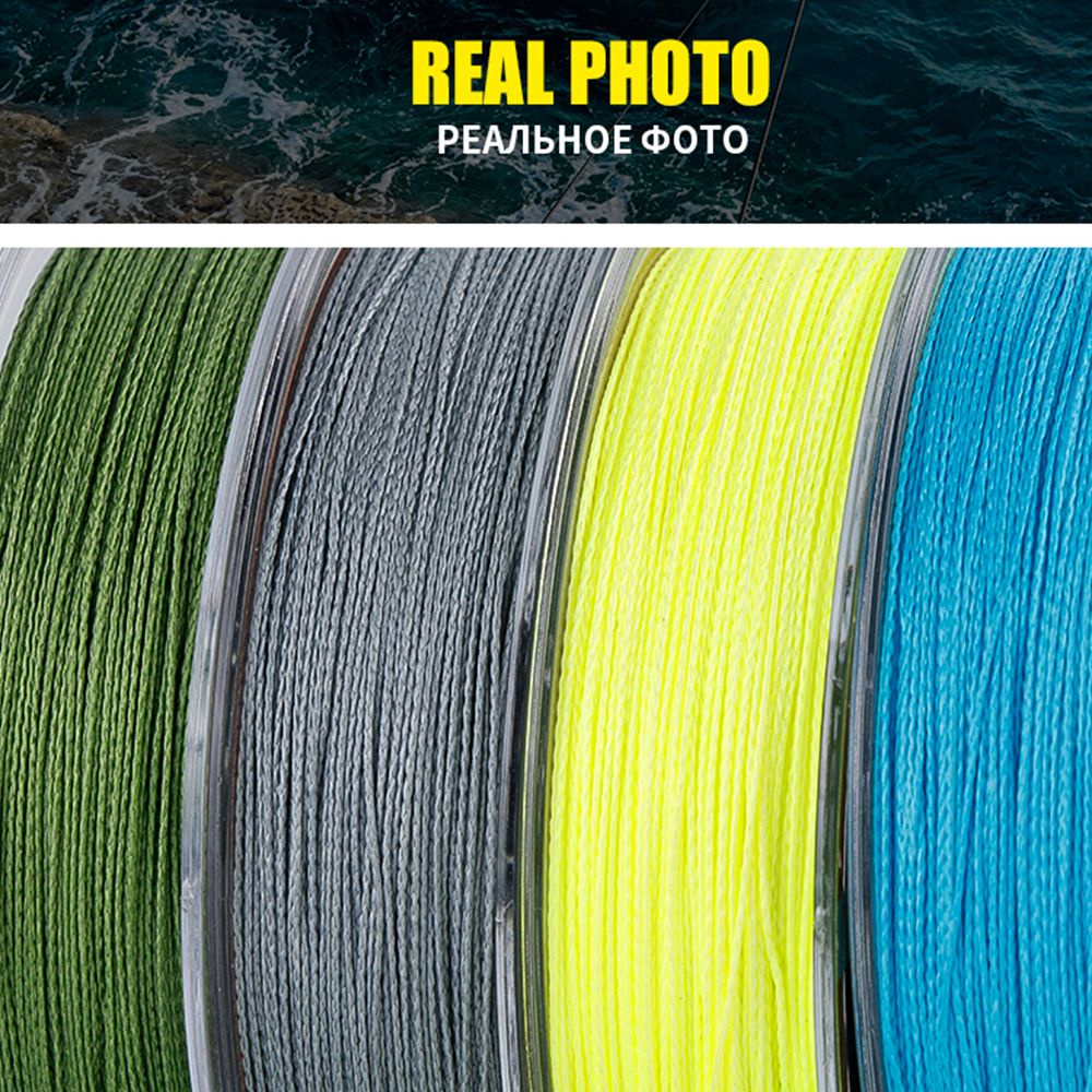 Cuộn dây câu cá 4 sợi 100m bằng pe mịn màng chống mài mòn