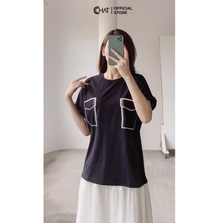 Áo phông tay lơ ve túi tt Cchat