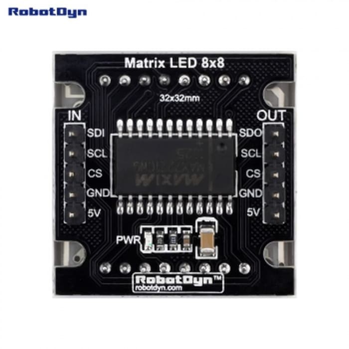 Mô Đun Matrix Led 8x8 Arduino 32x32mm Driver Max7219 Màu Xanh Dương