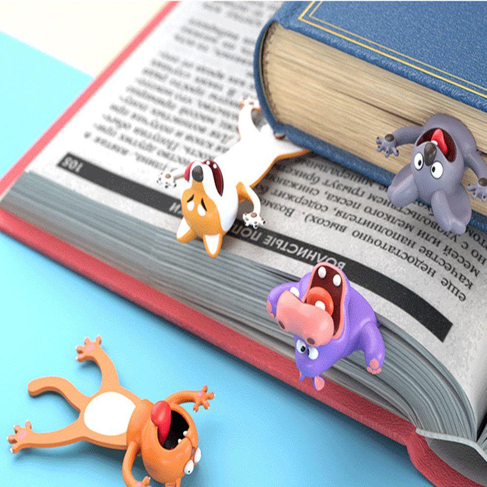 Jane Thẻ Đánh Dấu Trang Sách 3D Bằng PVC Dòng Hình Mèo Shiba Inu Bạch Tuộc Đại Dương Sáng