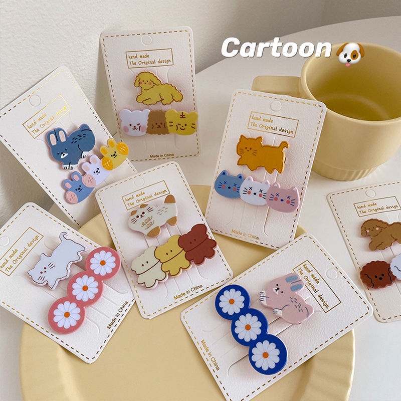 Set 2 Kẹp Tóc Hình Hoa Cúc Nhỏ Dễ Thương Phong Cách Hàn Quốc