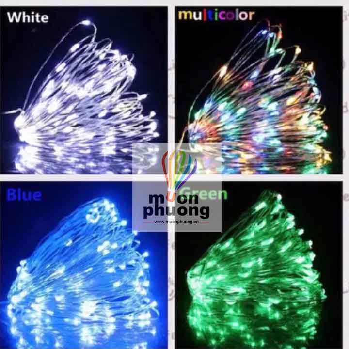 10m dây led đom đóm sử dụng nguồn điện 3 pin 2A, điều khiển bằng remote có nhiều màu sắc cá tính - MUÔN PHƯƠNG SHOP
