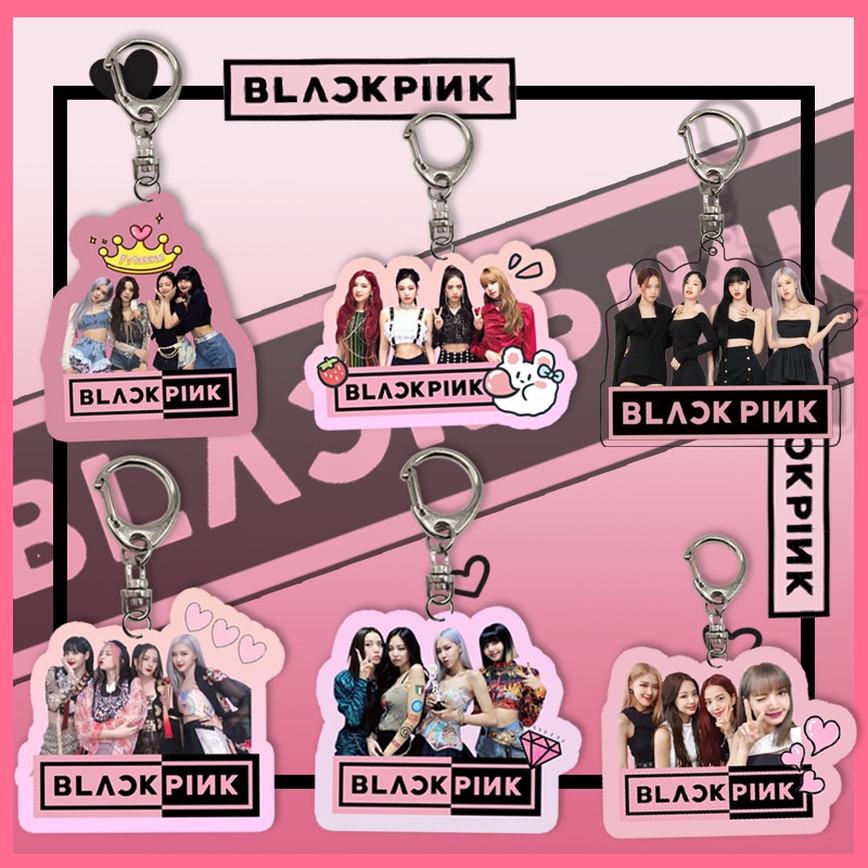 Blackpink Keychain kết hợp acrylic Mặt dây chuyền túi móc khóa đơn