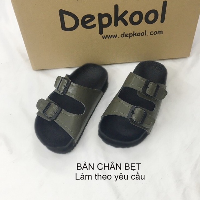 Dép 2 khóa BÀN CHÂN BẸT- Làm theo yêu cầu