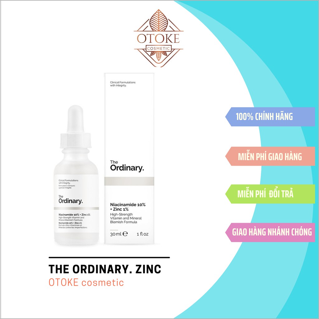 (BILL CANADA) Tinh chất, serum Niacinamide 10% + Zinc 1% - The Ordinary.