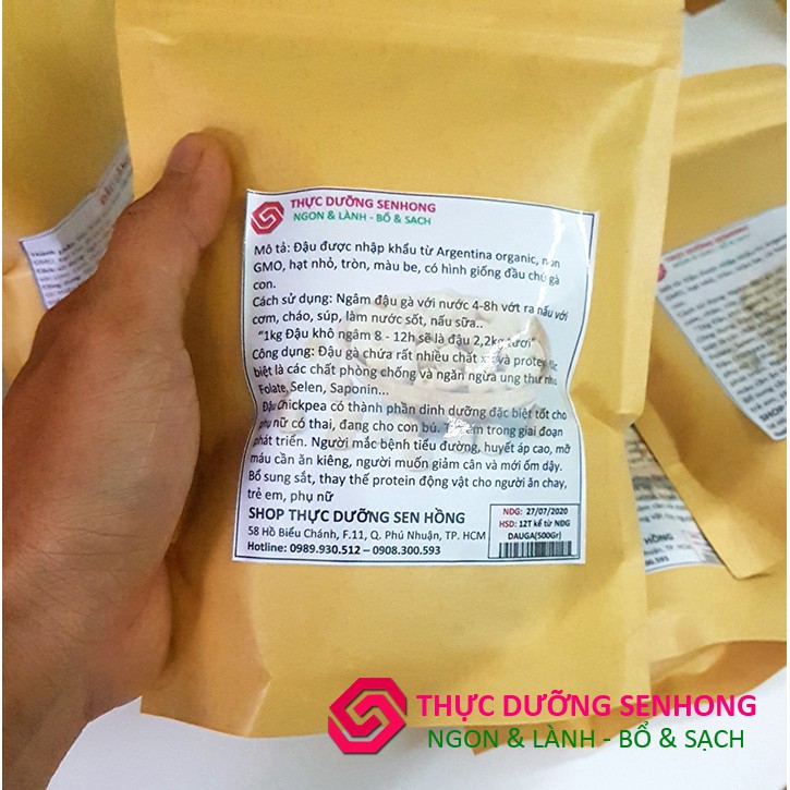 Đậu gà Argentina | Chickpeas size 9mm - 500gr | Thực dưỡng Sen Hồng | BigBuy360 - bigbuy360.vn