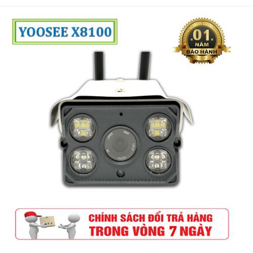 Camera Wifi Giám Sát Không Dây Ngoài Trời Yoosee X8100 - Full HD 720P - Chống Nước - Hồng Ngoại Quay Đêm