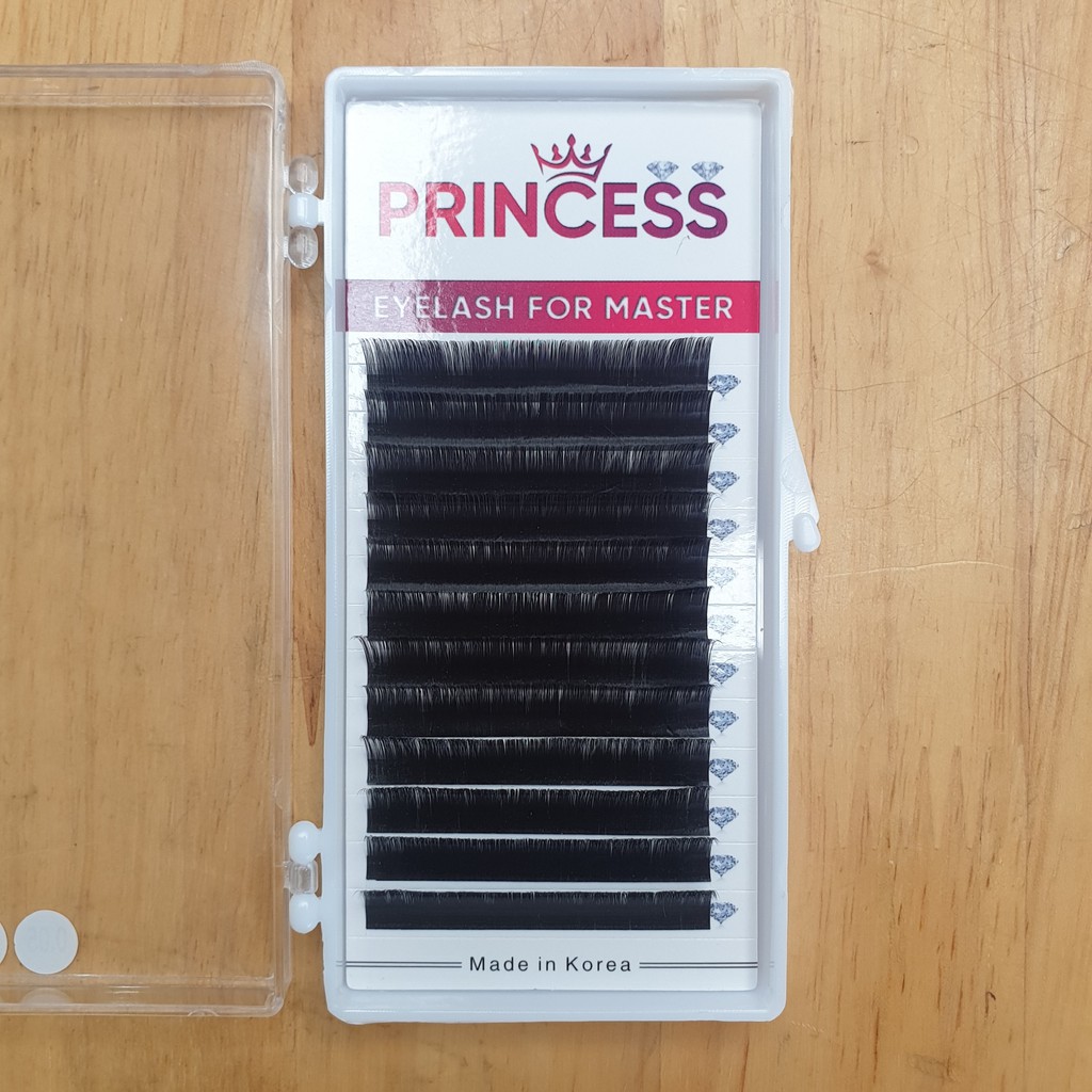 Mi khay lụa PRINCESS 0.05 độ cong C, D - Chất mi đẹp, mềm, dễ bắt keo.