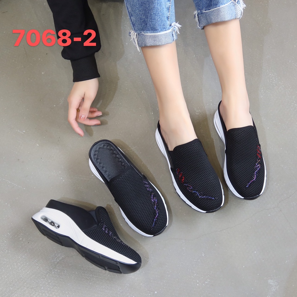 Sục thể thao nữ QC ❤️FREESHIP❤️ Giày sapo cao cấp xỏ chân đế hơi 5cm siêu nhẹ (7068-2, 2003-9)