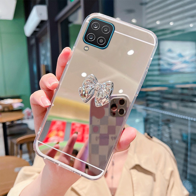 Ốp Điện Thoại Tráng Gương Viền Mềm Thời Trang Cho Samsung Galaxy A12 M12