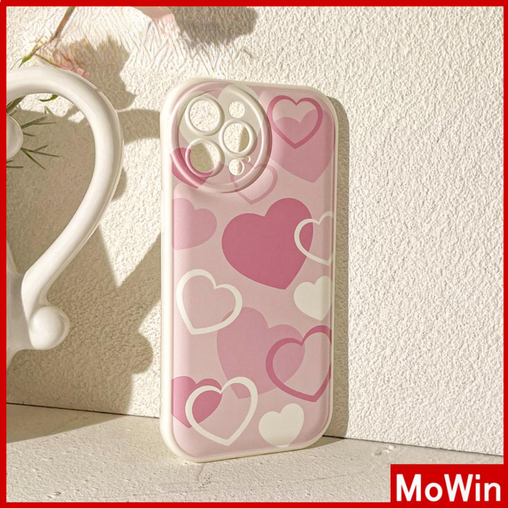 Ốp điện thoại silicon TPU in trái tim hồng túi khí chống sốc thích hợp cho iPhone 11 13 12 Pro Max/ 7Plus xr XS Max