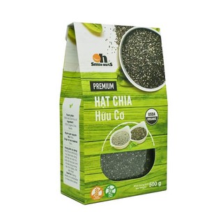 Hạt chia đen hữu cơ smile nuts hộp 500g - nhập khẩu từ nam mỹ