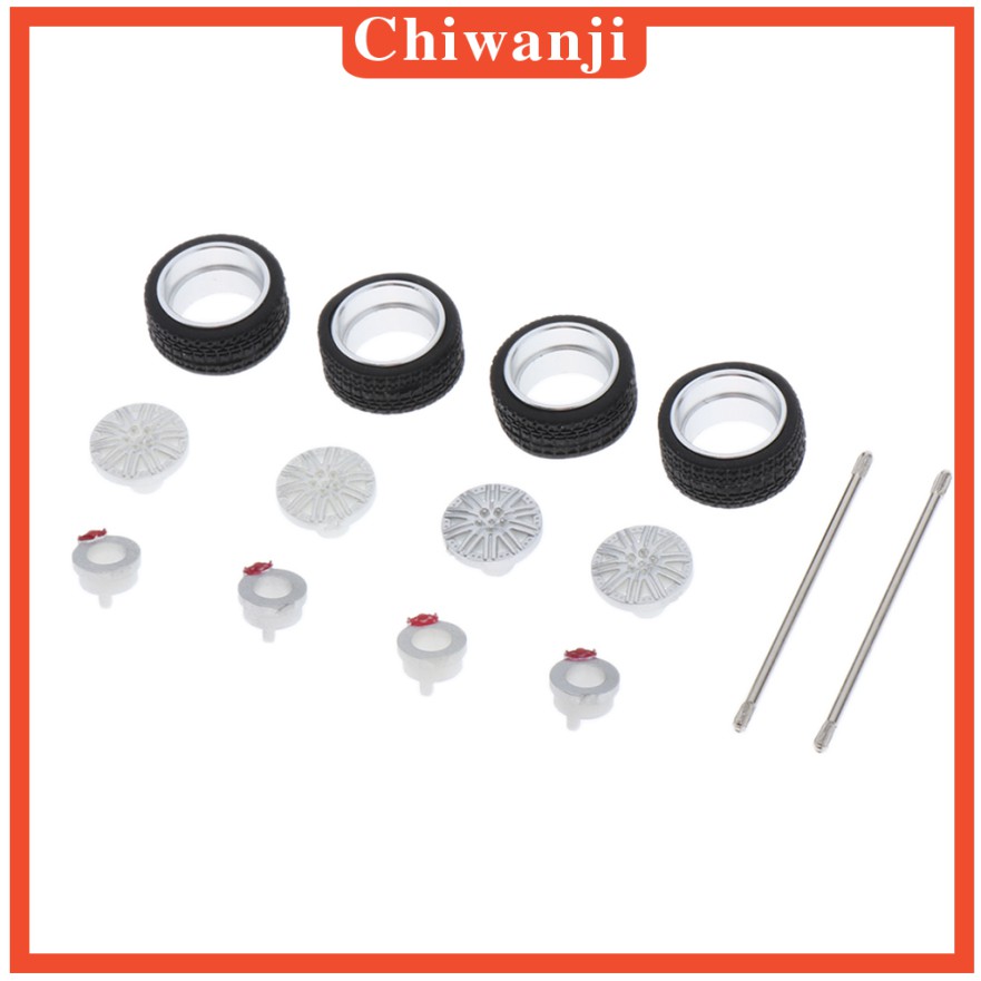 Set 4 Vành Bánh Xe Hơi Đồ Chơi 64th Bằng Hợp Kim Chất Lượng Cao