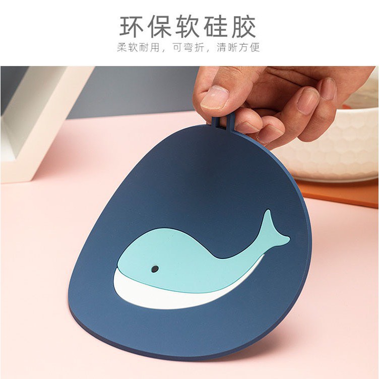 Miếng lót nồi hình vuông hình tròn cách nhiệt chống trơn trượt 15 x 15 cm