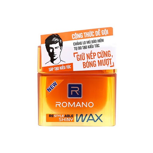 Sáp vuốt tóc tạo kiểu Romano Wax 68g (Màu Xanh, Vàng, Đen)