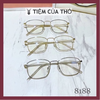Gọng kính kin loại nữ, form vuông dễ đeo mã 8188
