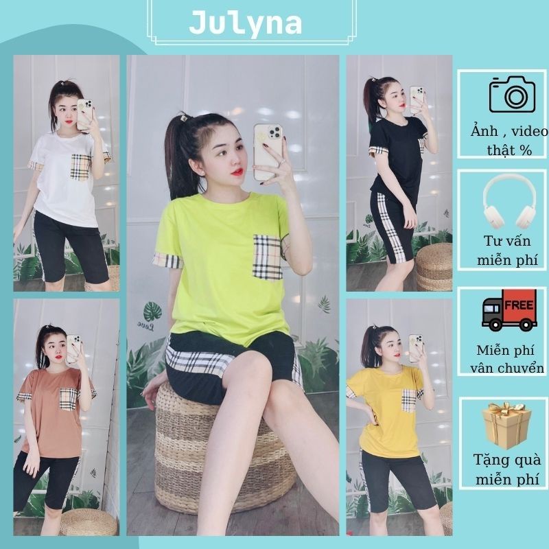 Đồ bộ nữ đồ bộ mặc nhà set bộ bigsize JULYNA QL05 LỬNG PHỐI BUBERRY