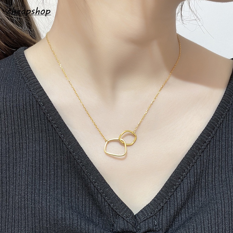 Vòng cổ choker iF YOU màu vàng kim thiết kế đơn giản thời trang cho nữ
