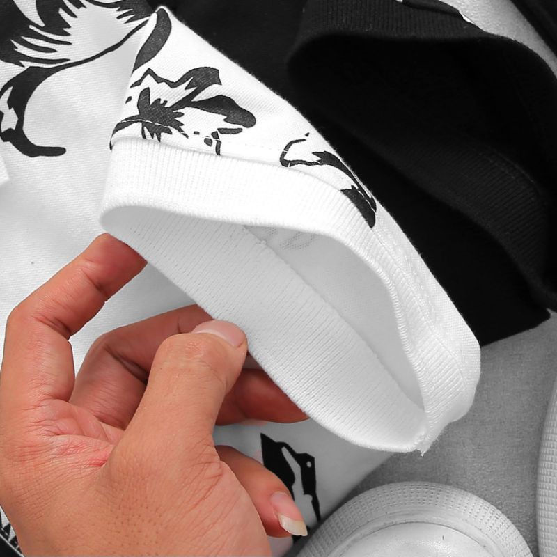 Áo thun polo phông cổ trụ HỌA TIẾT hoa văn hình xăm cao cấp VNXK