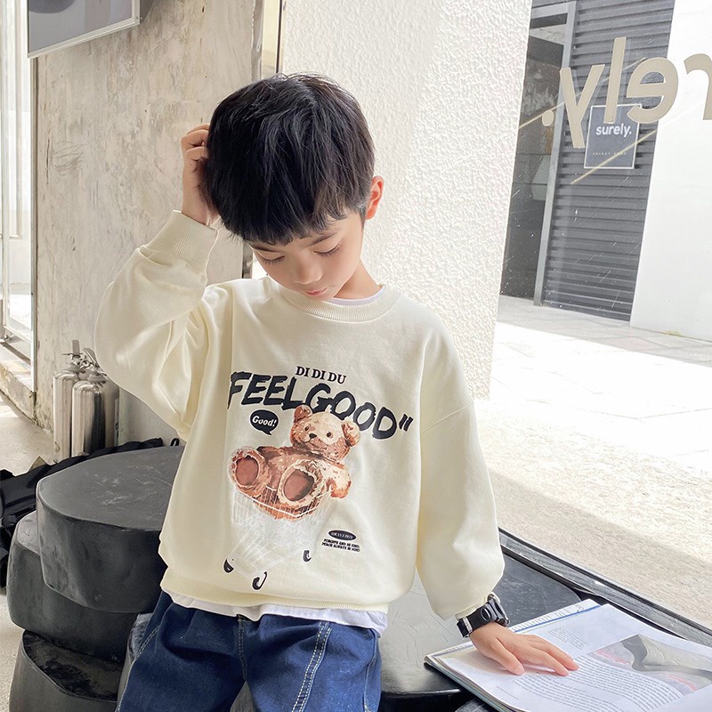 Áo nỉ trẻ em lót lông cao cấp cực dày dặn 8-22kg dành cho bé trai và bé gái giữ ấm cực tốt