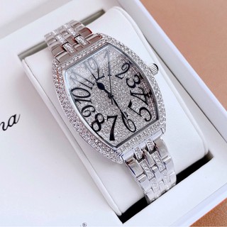 Đồng Hồ Nữ Davena D61056 Mặt Số 34mm Silver Authentic