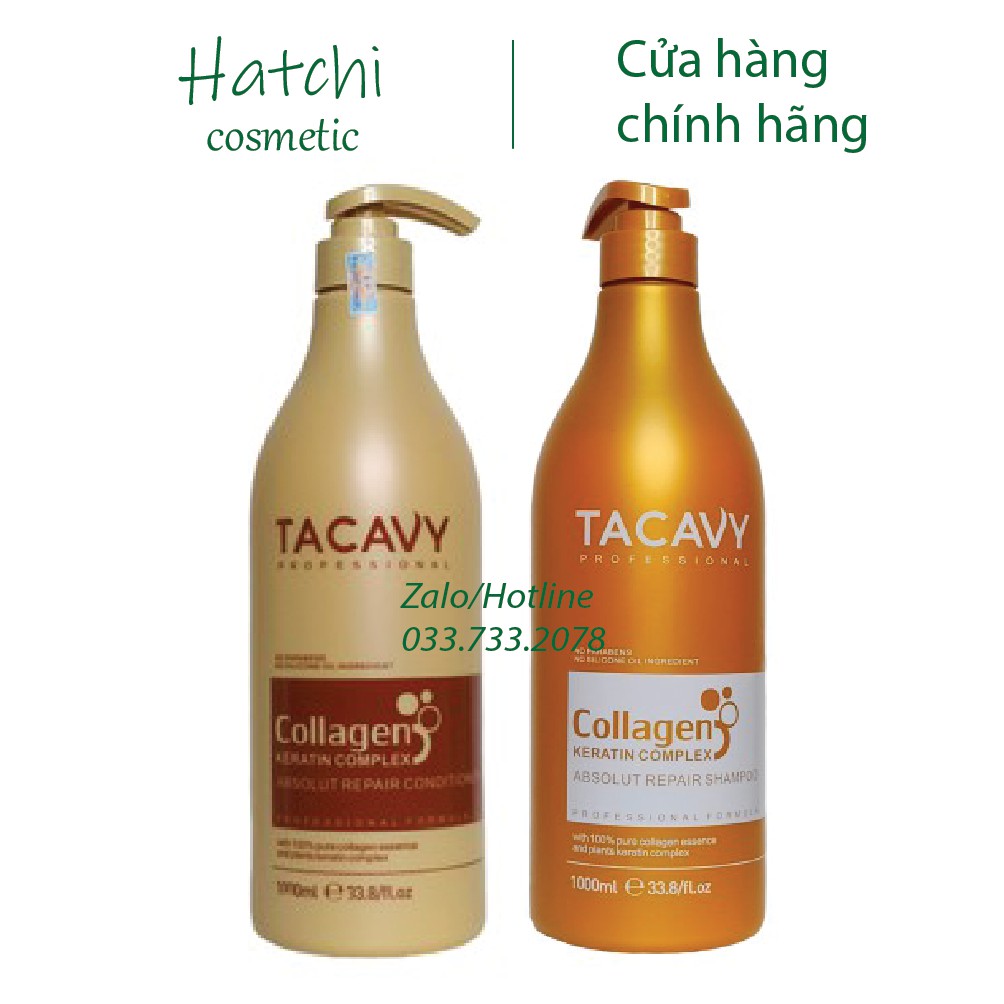 Combo Dầu Gội Xả Tacavy Phục Hồi Chống Gãy Rụng 1000ml