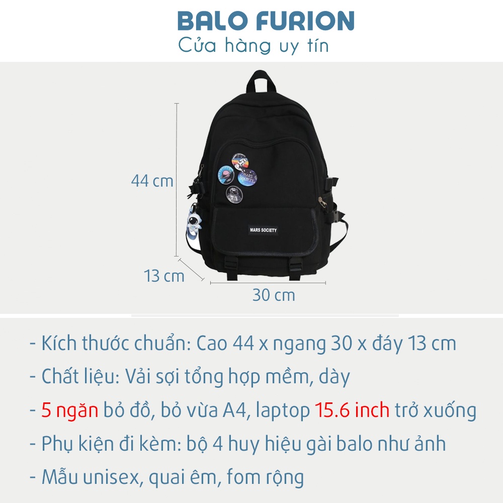 Balo Nam Nữ TH012 Cao Cấp Thời Trang, Balo Đi Học Bỏ Vừa Laptop 15.6 inch 4 Màu Đẹp