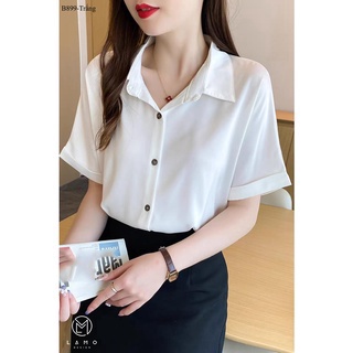 Áo sơ mi công sở nữ lụa ngọc trai màu xanh rêu ,hồng,trắng,xanh sang trọng-B899