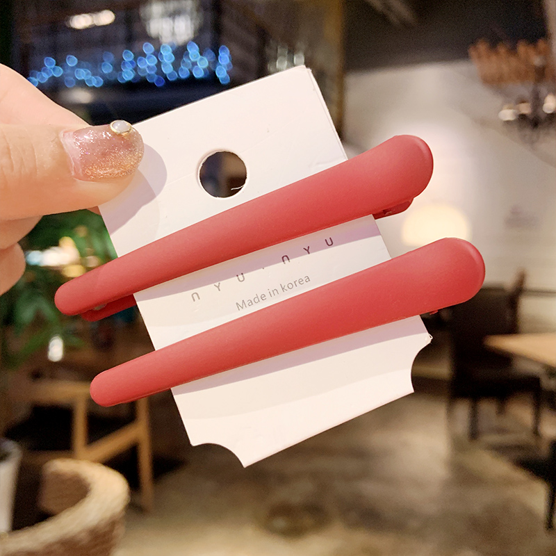 Bộ 2 kẹp tóc màu trơn thời trang cho nữ